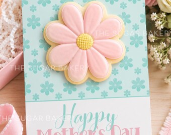 Mother’s Day Cookie Card Printable, Happy Mothers Day Cookie Card, Floral Cookie Gift Card, 5x7 and 3.5x5 Mini Cookie Card, Instant Download