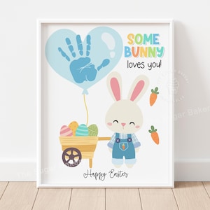 Ostern HANDABDRUCK ART, Osterhasen Handabdruck Handwerk, Osterhandwerk Kinder Jungen Vorschule Kleinkinder Handabdrücke, Ostern Handabdruck Handwerk