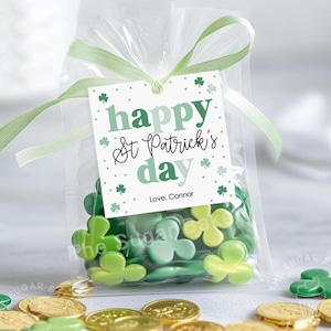 Druckbare St Patrick's Day Tags, Happy St Patrick's Day Klassenzimmer Favor TAGS, St. Patrick's Day Geschenkanhänger, St Paddy's Day Geschenkanhänger