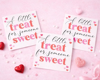 Valentine Treat Tag Printable for Kids, Classroom Candy Favor Tags, Sweet Valentine Gift Tag, Teacher Student Valentines Digital Download