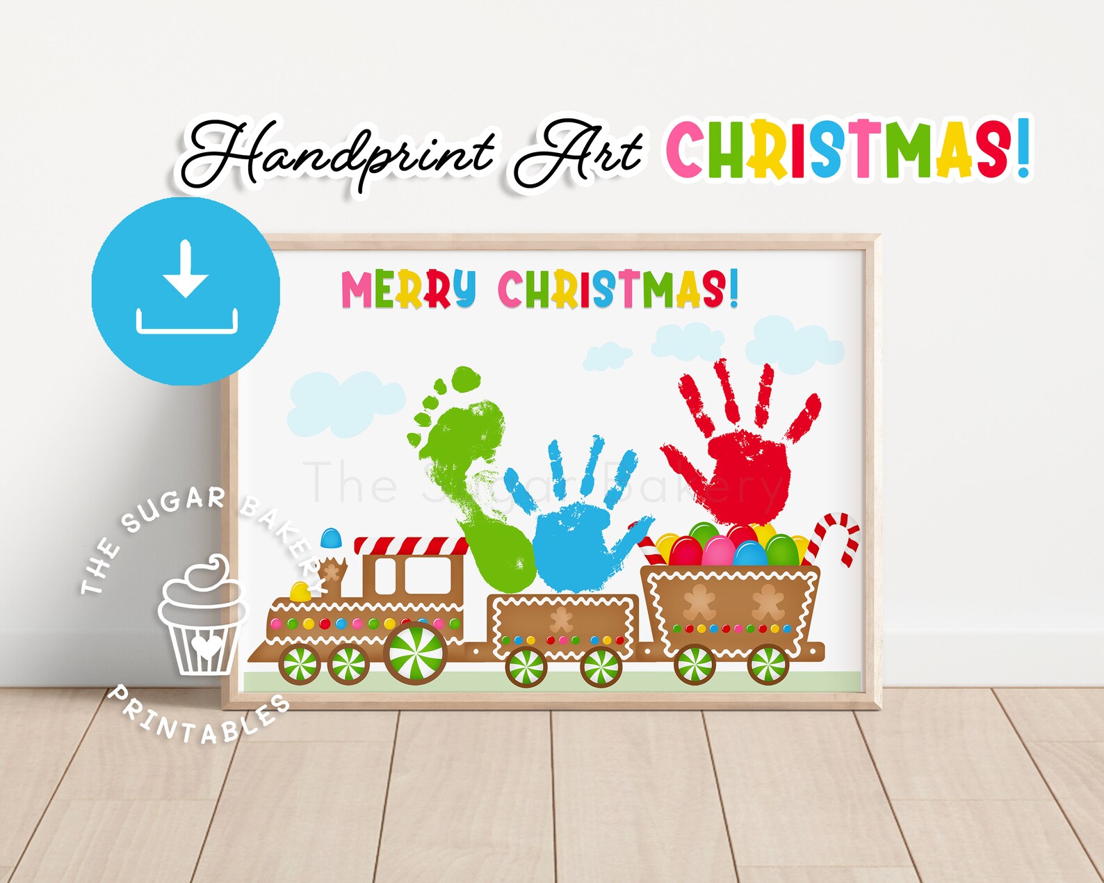 Gingerbread Train Handprint Art Preschool Craft Christmas - Etsy