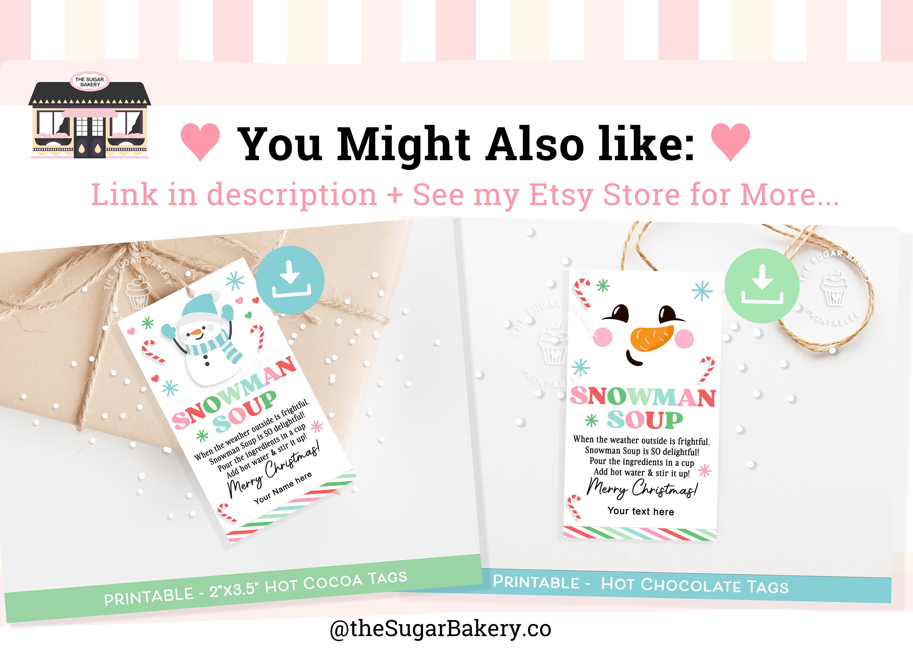 Snowman Cookie Tag, Thank You SNOW MUCH Winter Christmas Tag, Snowman ...