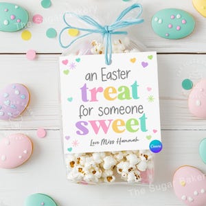 Afdrukbare paastags, paastraktatie voor SOMEBUNNY SWEET-tags, paastags, paascadeautags, tags voor snoepjes, paashaas traktatietags