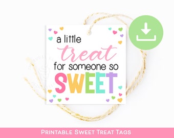 A little TREAT for someone so SWEET TAG, Birthday for her cookie tag, Back to School Teacher gift tag, Gift for Student Classmate Teacher