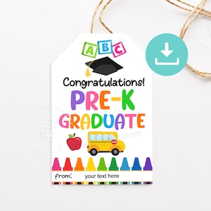 Étiquettes de remise des diplômes PRE-K, Félicitations