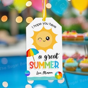 ¡Que tengas unas fantásticas ETIQUETAS DE REGALO DE VERANO, Etiquetas de regalo de agradecimiento para maestros editables, Etiquetas de verano, Etiquetas de regalo de fin de año escolar para estudiantes o compañeros de clase!