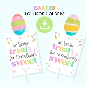 Oster-Lollipop-Halter, Ostergenuss für ein Häschen süß, Oster-Lollipop-Halter, Cake Pop-Party für Süßigkeiten im Klassenzimmer