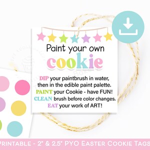 PYO Cookie Tag, Ostern PYO Cookie Tags Anleitung, PYO Anleitung, Pyo Osterumbau, Ostergeburtstag Malen Sie Ihre eigenen Cookie Kit Anleitung