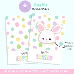 Oster-Kekskarten, Hasen-Kekskarte, Karotte KEKS-KARTE, Küken-Kekskarte, Dots-Kekskarte, Osterhasen-Kekskarte Printable Frühling
