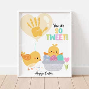Ostern HANDPRINT ART, druckbare Osterküken Handabdruck Handwerk, Osterhandwerk für Kinder Vorschule Kleinkinder Ostern Aktivität Handabdruck Handwerk DIY