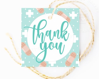 Etiquetas de agradecimiento para enfermeras, etiquetas de café "GRACIAS", etiqueta de agradecimiento para enfermeras, etiquetas de galletas para enfermeras, Semana de agradecimiento a las enfermeras, etiquetas de regalo "Gracias enfermeras"