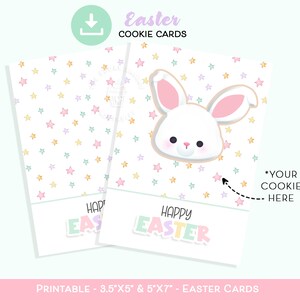 Cartes à biscuits de Pâques, cartes à biscuits de Joyeuses Pâques, carte à biscuits aux carottes et oeuf de Pâques, cartes à biscuits lapin, carte à biscuits imprimable Pâques étoiles