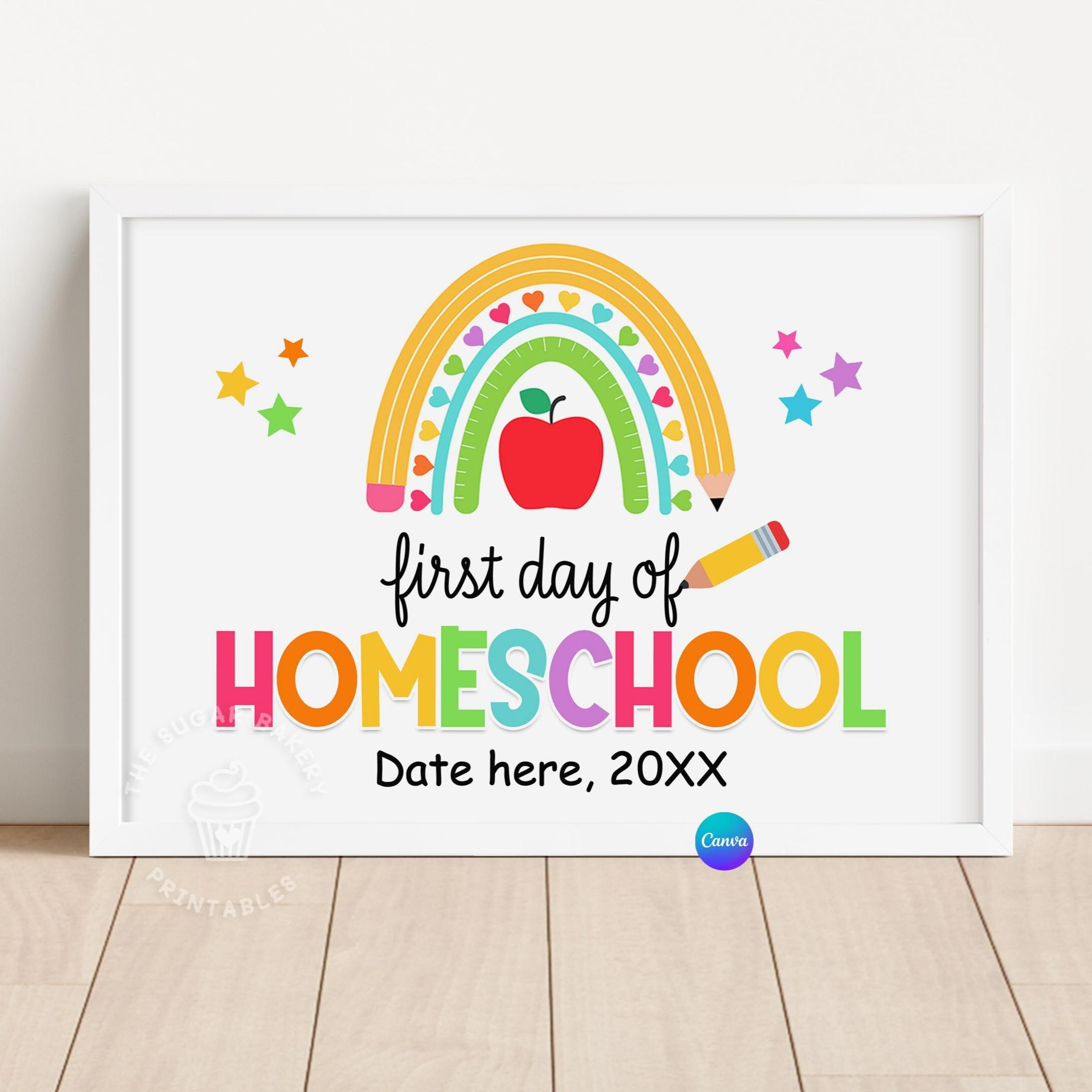 "Erster Tag der HOMESCHOOL Tafel "" Homeschool "" 1