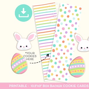 Oster Cookie Backer Box Backers Ostern 10,5x3 Oster Cookie Backer Box Backer Polka Dots Stripes Osterhase Küken Karotte Backer Karte