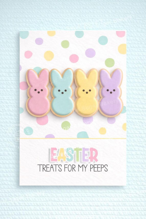 Easter Cookie Cards, Treats for My PEEPS Polka Dot COOKIE CARD
