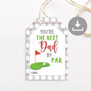 Étiquettes imprimables de cadeau de golf de fête des pères, étiquettes de GOLF de fête des pères, meilleures étiquettes de cookie de golf DAD by PAR, étiquettes de fête des pères heureuses, étiquettes de cadeau de golf de papa