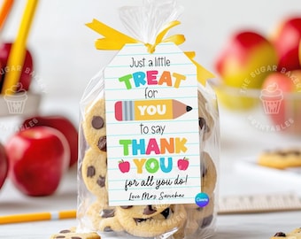 Teacher Appreciation TAGS, Editable TEACHER Thank you Gift Tag, End of School Year Tag, Teacher Appreciation Week gift tag, Teacher gift tag