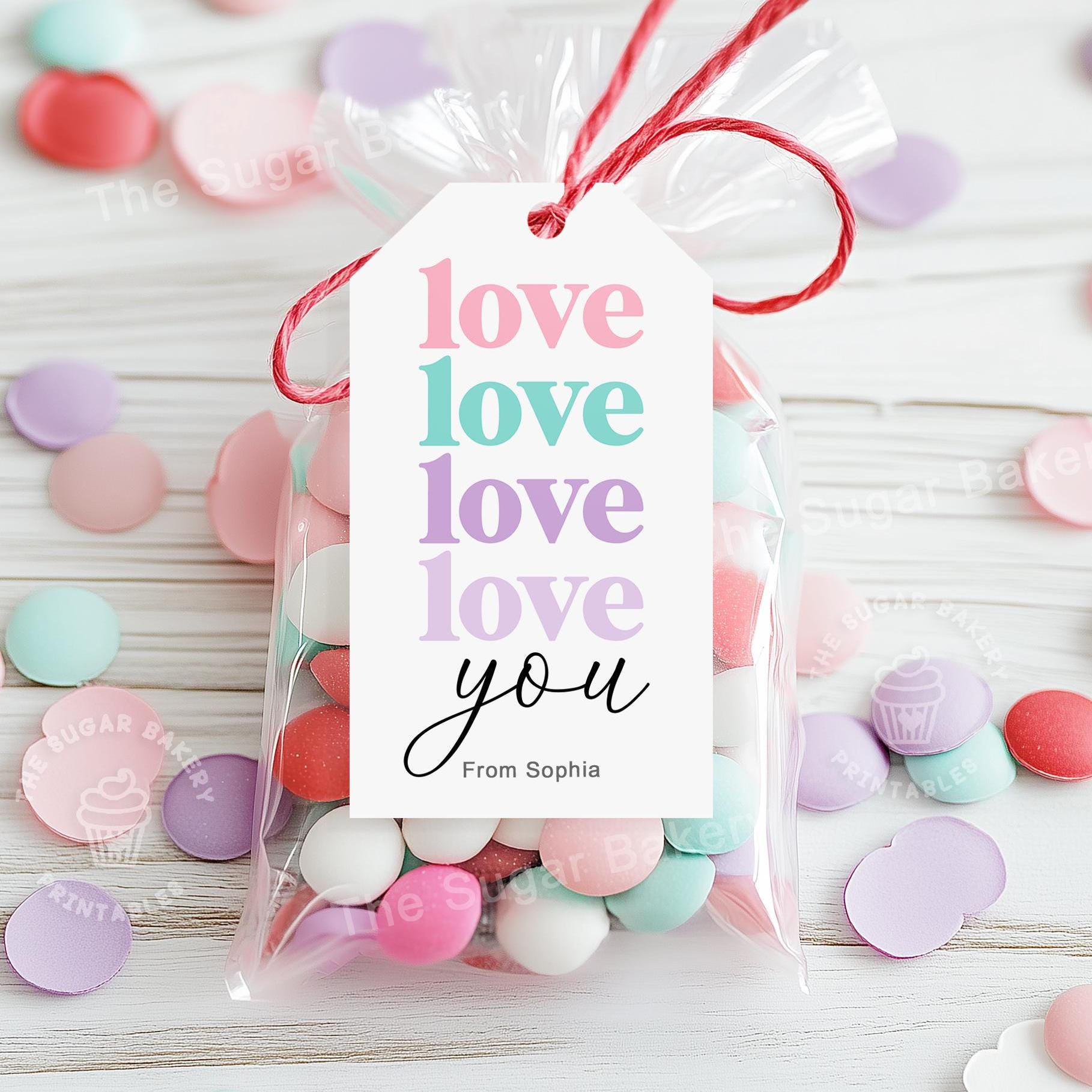 Valentines Day LOVE favor gift tags, EDITABLE Birthday Mothers Day Gift Tags, EDITABLE Printable Valentines Day Tags for daughter Mom Wife