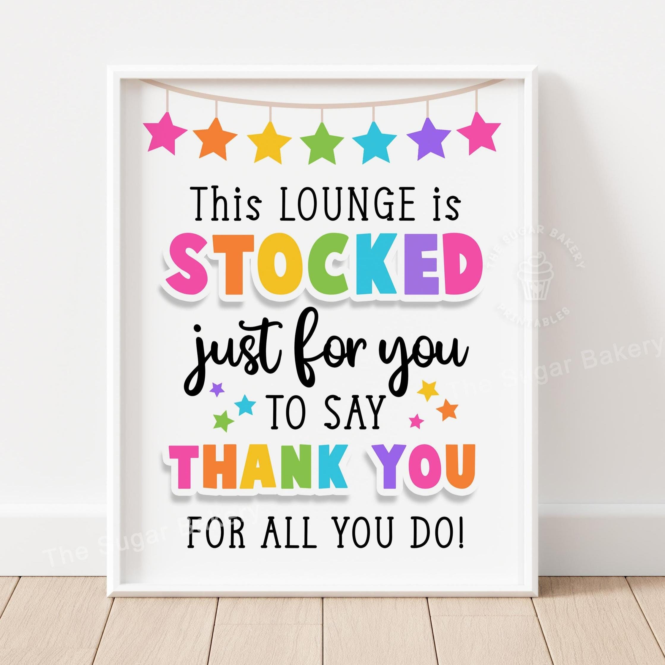邦楽 reset Thank you This LOUNGE is STOCKED for You, Thank You TEACHER Staff, Printable