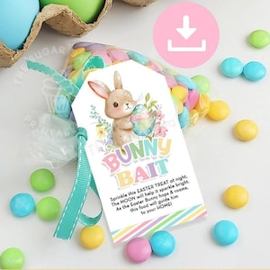 Hase Köder Tag, Osterhase KÖDER TAG, Hase Köder Printable, Osterhase Leckerei Cookie Geschenkanhänger, Hase Köder Tag Label Karte Mitbringsel