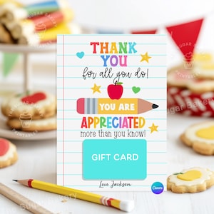 Porta carte regalo per insegnanti MODIFICABILE Porta carte regalo per insegnanti con caffè Regalo di ringraziamento Ultimo giorno di scuola Regalo per insegnante Canva