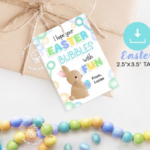 Etiquetas de burbujas de Pascua, BURBUJAS de Pascua DIVERTIDAS, Etiqueta de BURBUJAS, Etiqueta de regalo para el aula, Regalos de Pascua para niños y estudiantes, Etiqueta de burbujas para niño