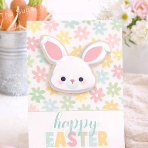 Tarjetas de galletas de Pascua, tarjeta de galleta de huevo de Pascua, tarjeta de galleta de pollito, tarjeta de galleta de conejito, tarjetas de galletas de 5x7 y mini, tarjeta de galleta de Pascua imprimible