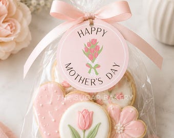 Happy Mother's Day Tag, Printable Mothers Day Gift Tags, Floral MOTHER'S Day TAG, Mothers Day Cookie Tag, Mothers Day Flower Tag Printable