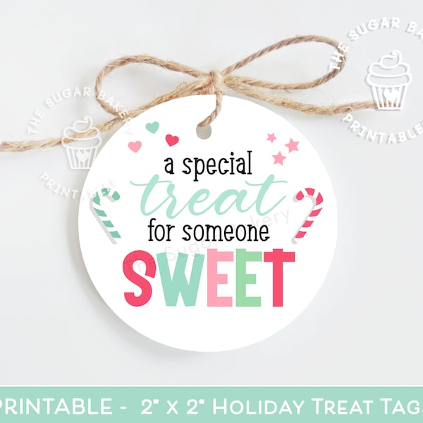 Un régal spécial pour quelqu'un SWEET Tag, Holiday Treat Tag, Christmas Cookie Tag, Printable Christmas tag, Sweet Treat Gift Tag, Merci tag