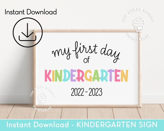 First Day Of School Sign KINDERGARTEN 1st Day Of Kindergarten Etsy first-day-of-school-sign-kindergarten-1st-day-of-kindergarten-etsy