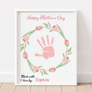 Handprint Mothers Day Gift, Mothers Day Handprint Printable, Handprint Art for Mother&#39;s Day, Handprint Art, Handprint Mothers Day Craft Mom