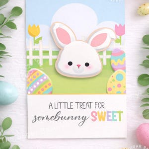 Easter Cookie Cards, Treat for someBUNNY sweet, Mini Cookie Card, Easter Egg Cookie Card,  Bunny Cookie Cards, Printable Easter Cookie Card