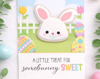 Paaskoekjeskaarten, traktatie voor someBUNNY sweet, minikoekjeskaart, paaseikoekjeskaart, paaskoekjeskaarten, afdrukbare paaskoekjeskaart