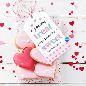 Printable Valentines Day Gift Tags for Kids Teacher EDITABLE A special TREAT for someone SWEET, Printable Valentine Gift Tag Classroom favor