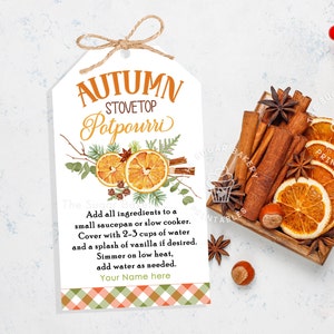 Herd Potpourri HERBST Geschenkanhänger, Herbst Potpourri Anhänger, Lehrer Mitarbeiter Mitarbeiter Geschenkanhänger Thanksgiving Printable Urlaub