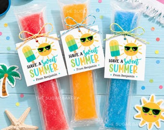 Have a SWEET SUMMER Tag, Popsicle Ice Cream printable Treat tag, End of year gift for students, kids classroom boy party favors, summer tag