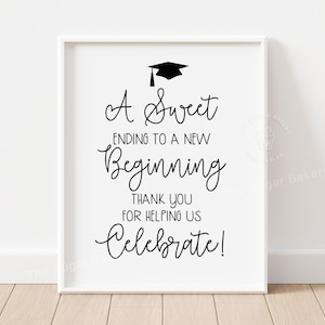 Graduation Party Table Sign Printable Graduation Digital Download Sign High School College University Graduation Party Buffet Dessert Sign