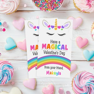 Bearbeitbare Einhorn-Valentinstagskarten Haben Sie einen MAGISCHEN Valentinstag Karten KLASSENZIMMER Valentinstag Leckerbissen Geschenkanhänger UNICORN Valentine Geschenkanhänger