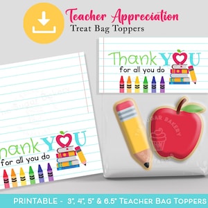Enseignant, décoration de sac de remerciement de 4, 4,5, 5, 6 et 6,5 pouces, semaine d'appréciation des enseignants, décoration de sac d'étiquettes de remerciement pour enseignant, carte cadeau enseignant