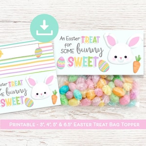 Easter Treat Bag Topper, Easter cookie bag TOPPERS, Treat Bag Topper Printable, Easter Treat Bags, Bunny Carrot Bag Toppers Printable card,