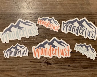 Wanderlust Mountains Vinyl Decal | Car Decal | Yeti Decal