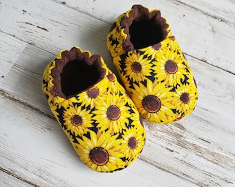 baby sunflower shoes