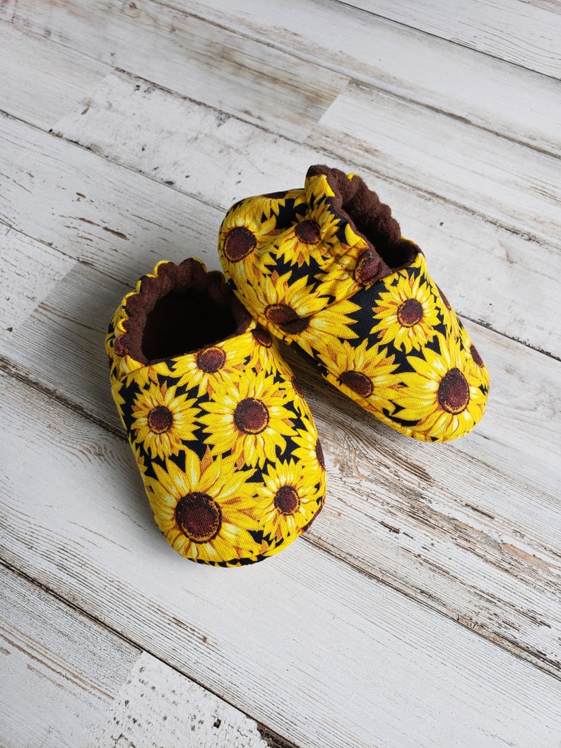 sunflower baby shoes