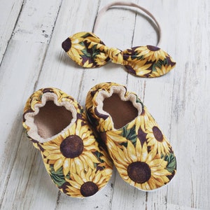 baby sunflower shoes