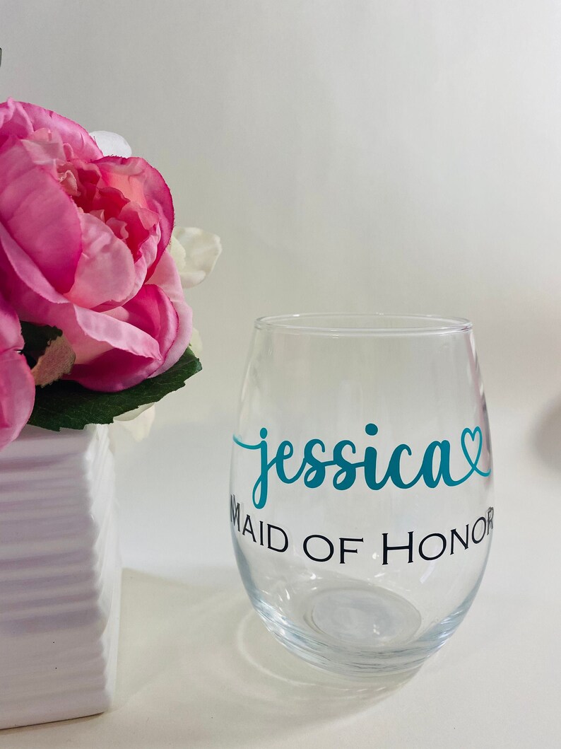 Personalized Wine Glass Stemless Great gift!