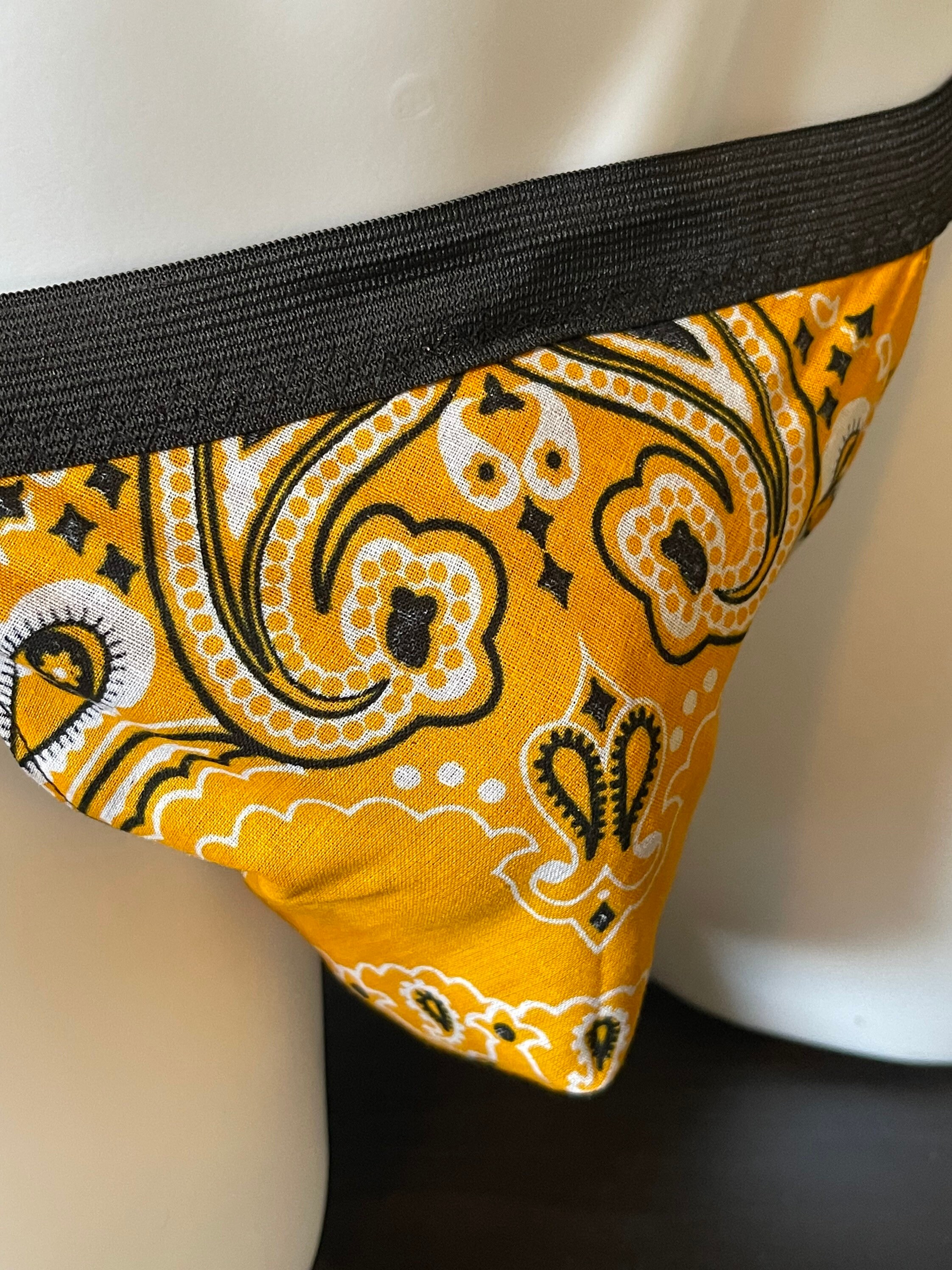 Men's Orange Hanky Code Bandana Jockstrap LGBTQ Etsy