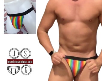 Men&#39;s Gay Pride Rainbow Jockstrap Jock - FREE SHIPPING