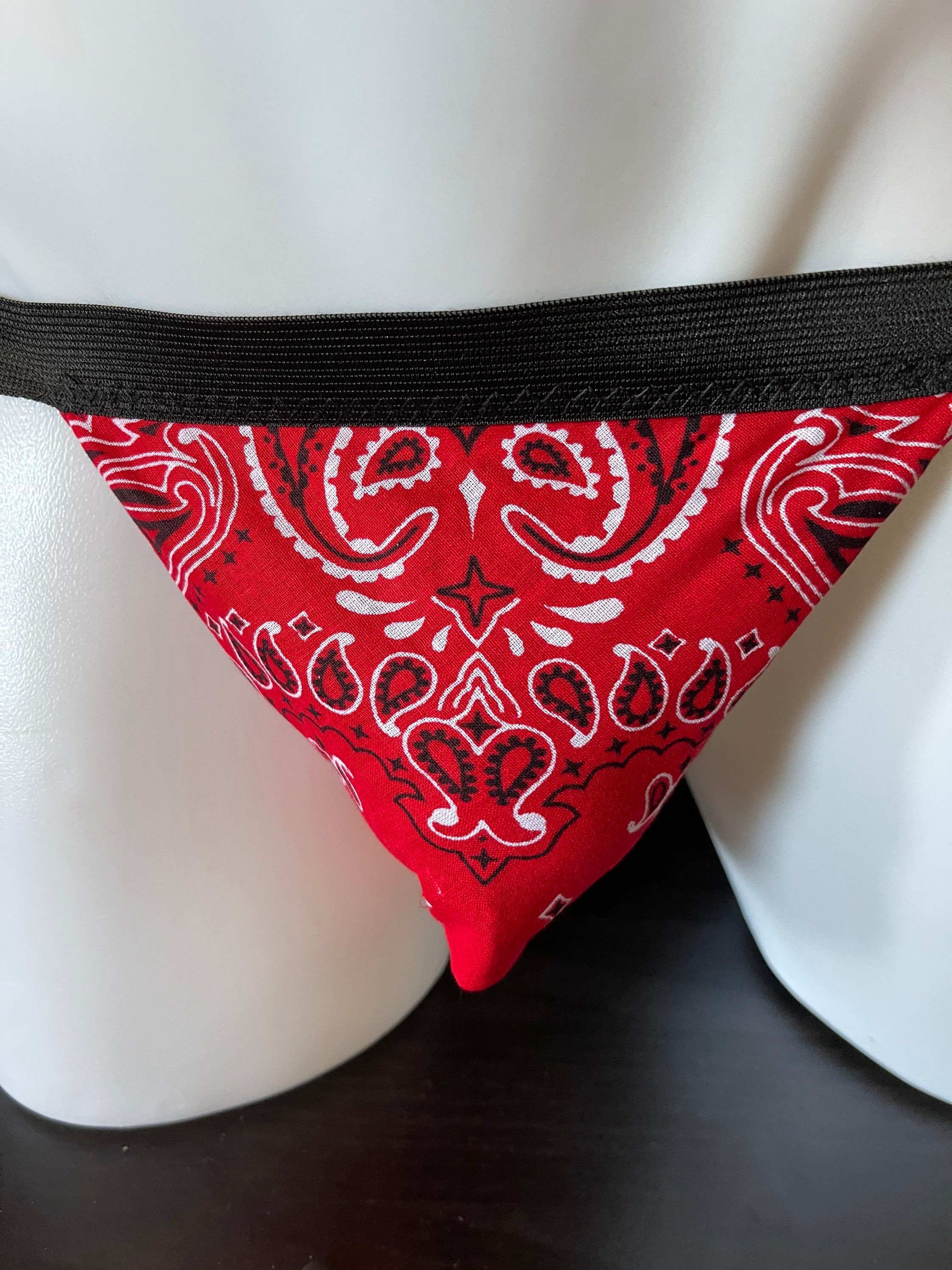 Men's Red Hanky Code Bandana Jockstrap LGBTQ Etsy