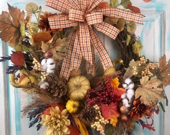 Fall Wreaths for Front Door Outdoor, Fall Wreaths, Door Wreath, Fall Wreaths for Front Door, Autumn Decor