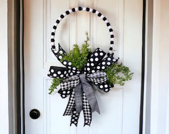 Classic Hoop Wreath, Wall Hanging, Door Wreath, Wreaths